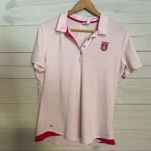 ADIDAS women’s short sleeve pink golf shirt